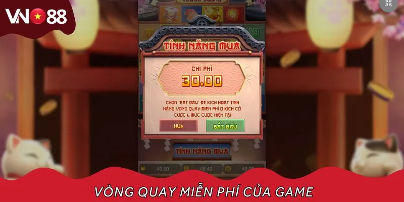 Tính năng vòng quay miễn phí trong slots