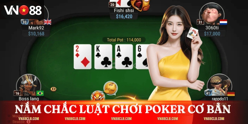 Hành động cơ bản trong luật chơi poker